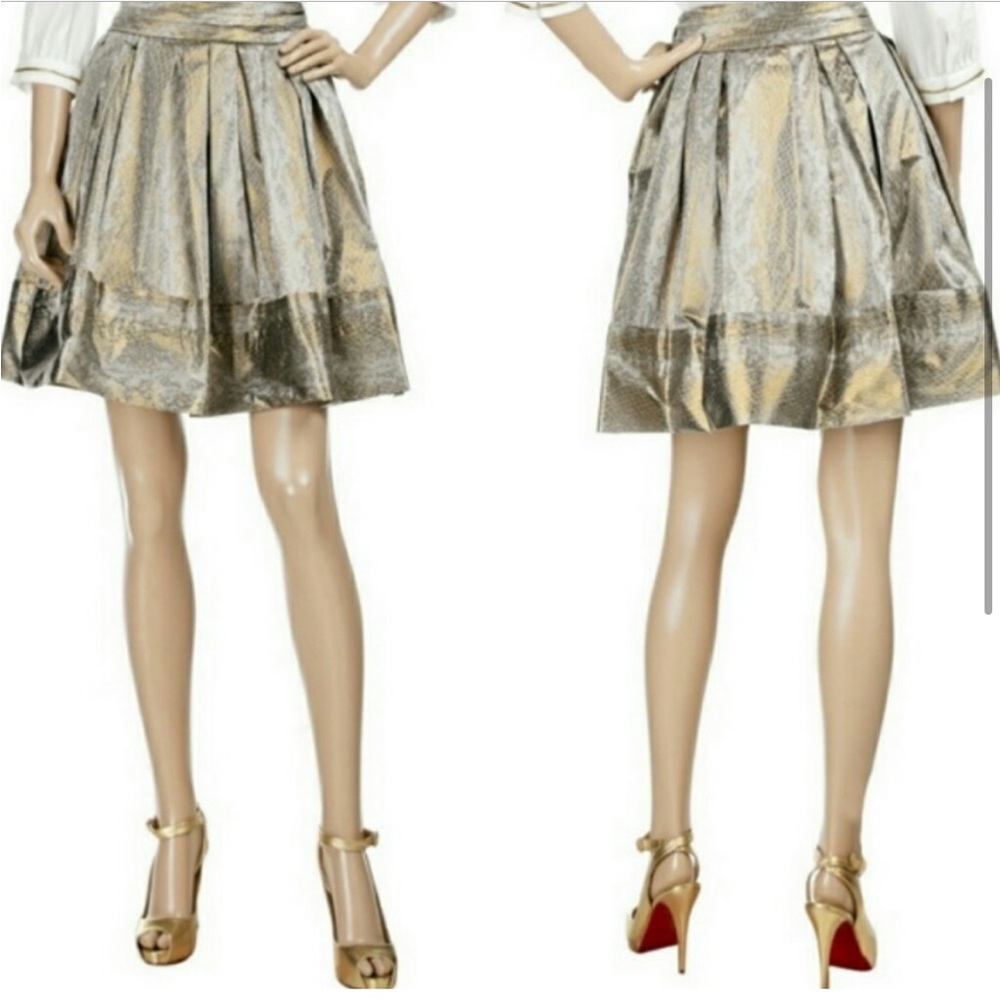 Diane Von Furstenberg Gold Skirt